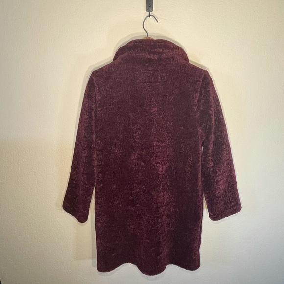 Michael Kors - Faux Fur - Burgundy Teddy Jacket - Small - Picture 3 of 6